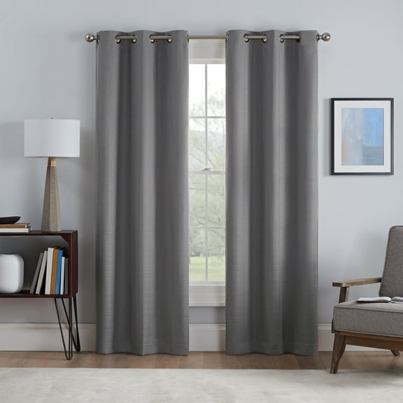 Eclipse Talisa Absolute Zero 100% Blackout 37 x 84 Panel Pair in Grey
