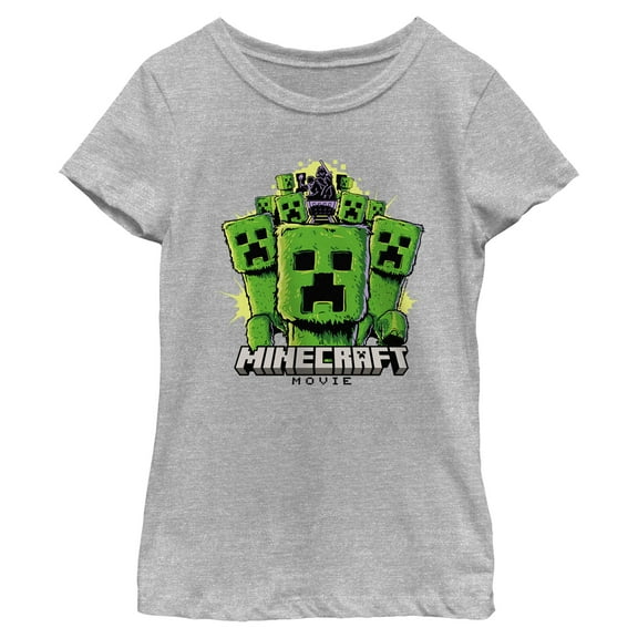 Girl's A Minecraft Movie Creepers Team Graphic T-Shirt