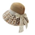 thumbnail image 2 of Womens Beach Sun Straw Hat UV UPF 80+ Travel Foldable Brim Summer UV Hat, 2 of 7