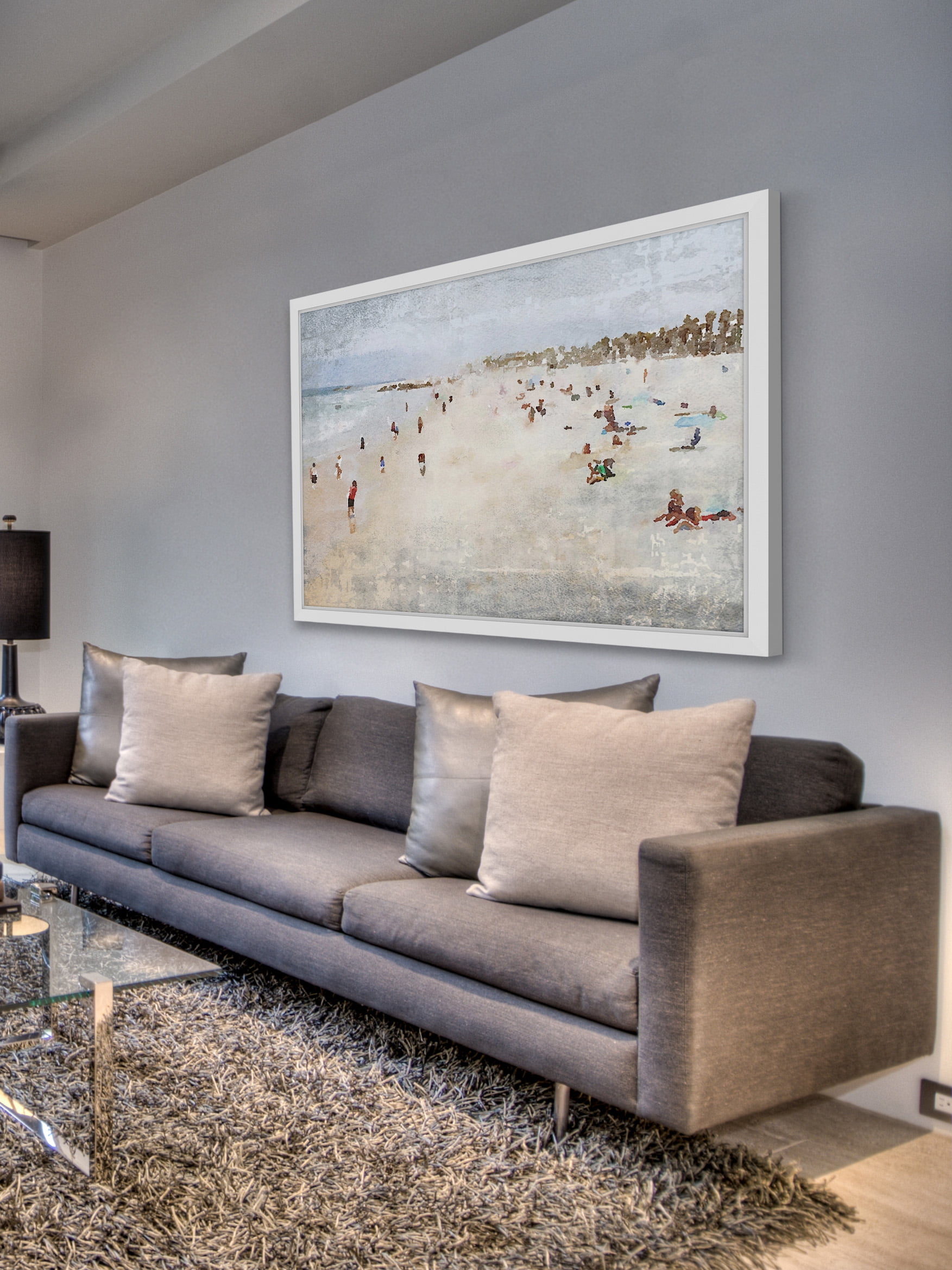 "Fun in the Cote d'Azur" Framed Painting Print