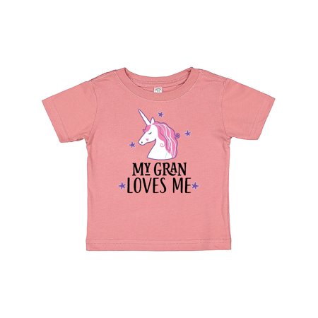 

Inktastic My Gran Loves Me Girl Unicorn Gift Baby Girl T-Shirt