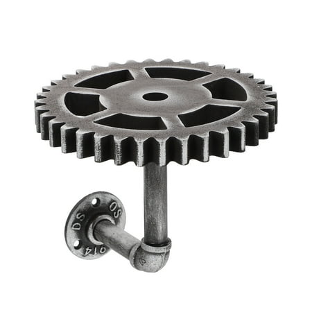 

1pc Industrial Style Iron Pipe Rack Bracket Vintage Gear Design Wall Bracket