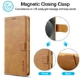 thumbnail image 6 of for iPhone 16 Pro Max Flip Wallet Case, Classic Card Slots Kickstand Strong Magnetic Premium PU Leather Drop Protective Shockproof Phone Case for iPhone 16 Pro Max, Yellow, 6 of 7