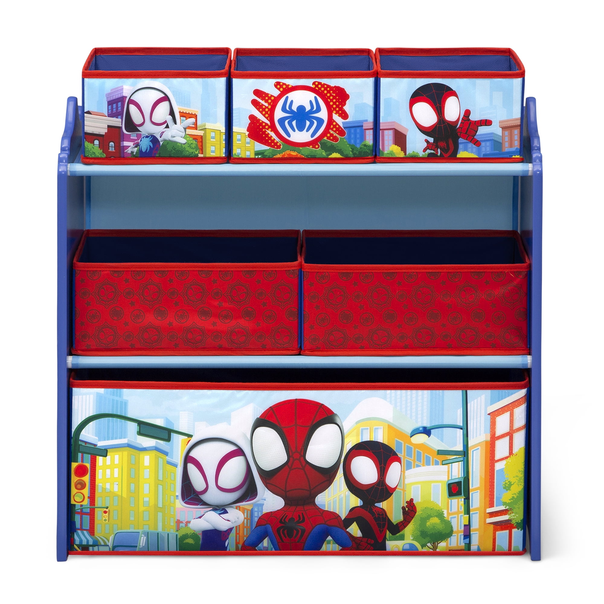 Spidey and Friends Design & Store 6 Bin Toy Storage Organizer by Delta Children