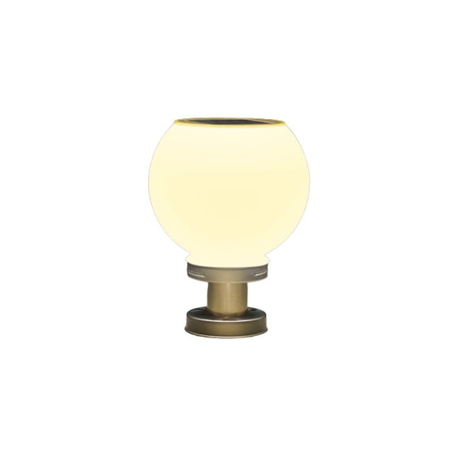Columna de luz nocturna de acero inoxidable, lámpara de poste alimentada por energía Solar, herramienta de iluminación de Pilar de césped Iluminación y accesorios Luz calida 20 centímetros Bewildely HA072933-02