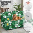 thumbnail image 5 of COEQINE Recliner Cover 8 Pieces Fitted Recliner Chair Cover Soft 3 Seater Reclining Sofa Slipcover with Storage Pocket and Elatic Straps for Dogs, Cats, Kids, St Patricks Day Patchwork, 5 of 8