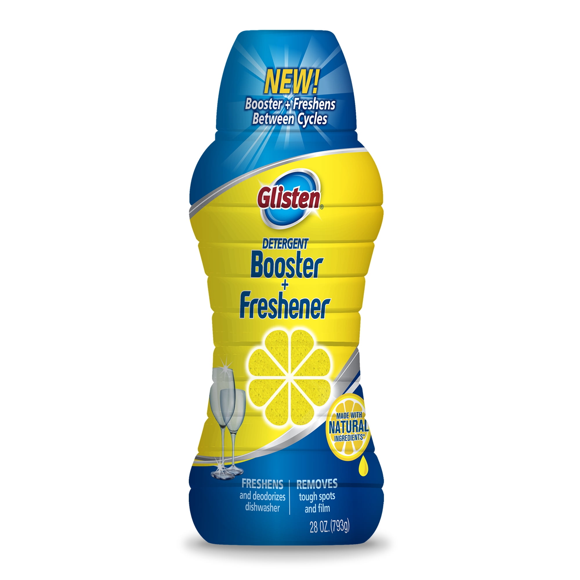 Glisten Dishwasher Detergent Booster + Freshener, 28 oz, 6 Bottles