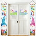 thumbnail image 4 of Happy Easter Door Banner 71x12 Inch Bunny Easter Door Porch Signs Eggs Rabbits Hanging Door Sign Welcome Hanging Flag for Wall Yard Garden Decor, 4 of 7