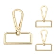 thumbnail image 1 of 3Pack Swivel Clasp Hooks, 1.5" x 2.36" Swivel Purse Clips, Gold, 1 of 6