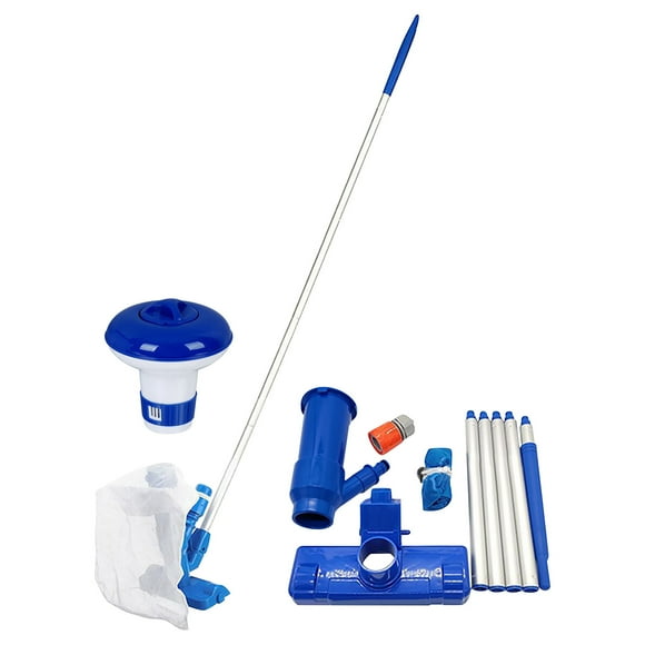 YFGEFTR Portable Pool Vacuum, Pool Vacuum for above Ground Pool, Cordless Handheld Pool Vacuum w/Telescopic Pole, Swimming Pool Jet Cleaner for above Ground Pool, Inflatable Pool, Ponds & Fountains