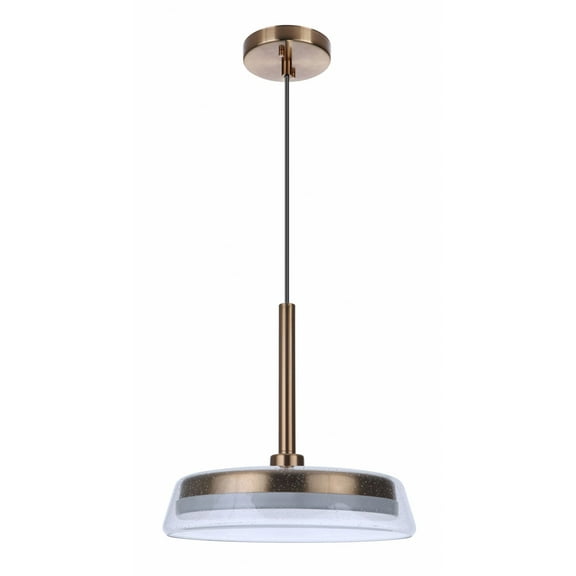 55192-SB-LED Craftmade Lighting Centric - 14 Inch 15W LED Pendant-Satin Brass Finish -Traditional Installation