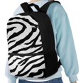 thumbnail image 4 of Uourmeti Zebra Stripe Pattern Fashionable Backpack for Adults, 17 Inch Side Pockets Durable Daypack for Daily Use Night Out, 4 of 6