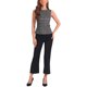 thumbnail image 2 of TOP SIN MANGAS DE TWEED INSPIRADOR CHIC PARA MUJER, CUELLO REDONDO, ESTAMPADO DE CUADROS, CON CREMALLERA EN LA CINTURA Y CIERRE EN LA PARTE TRASERA, TALLA L, NEGRO, 2 of 6