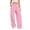 A-Pink481, variant on XIAONU Solid Cargo Wide Leg Pants for Womens Drawstring Waist Flap Side Pockets Sport Trousers