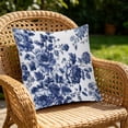 thumbnail image 4 of Ouuluon Pillow Covers Soft Pillow Case, Blue Printed Cushion Case for Living Room Sofa Bedroom Waist Back Support Home Decor, 4 of 7