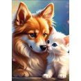 thumbnail image 1 of Pintura de diamante 5D Perro fiel 30 x 40 cm (estilo 7), 1 of 5