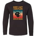 thumbnail image 3 of Inktastic Drummer Funny Retro Plans with My Drums Long Sleeve Youth T-Shirt, 3 of 5