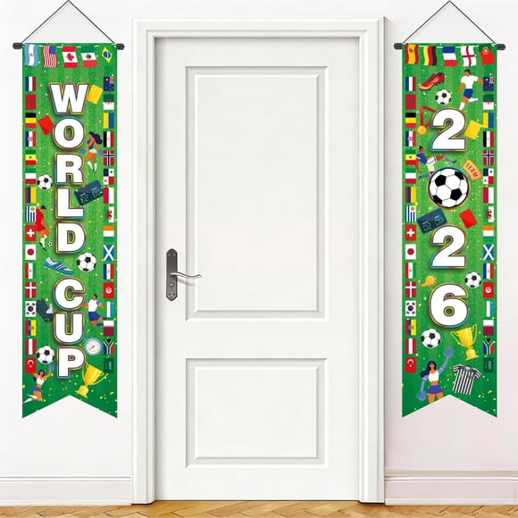 Banner AhfuLife Decoración para fiesta del Mundial de Fútbol 2026, 2 piezas
