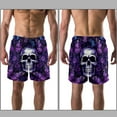 thumbnail image 3 of luoweisi Men's Beach Shorts Quick Dry Swim Trunks with Mesh Lining Skull Butterfly L, 3 of 5
