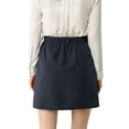 thumbnail image 4 of Allegra K Women's Work a-Line Belted High Waist Mini Skirt with Pocket, 4 of 7