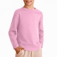 thumbnail image 2 of HCNTES Boys Long Sleeve Print Shirts Cute Crew Neck T-shirt Fall Casual Lightweight Pullover Tops(Pink,1-2 Years), 2 of 4
