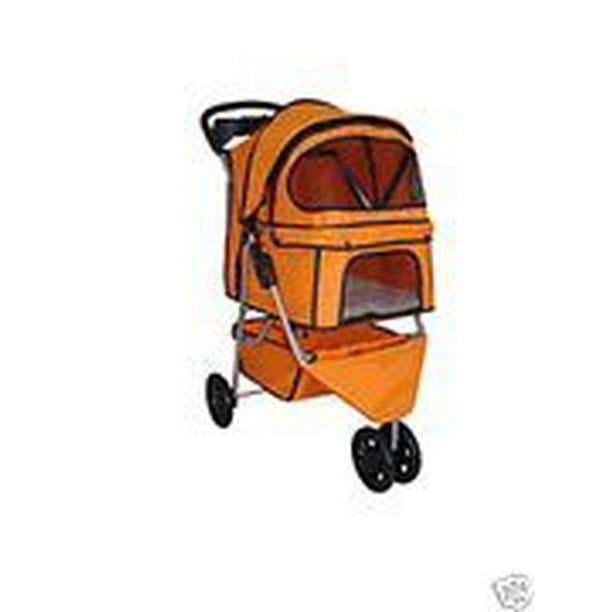 BestPet 3Wheel Pet Stroller, Classic Orange