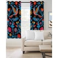 thumbnail image 2 of Spring Floral Blackout Curtains for Bedroom Living Room Darkening Curtains 54 Inch Long Modern Abstract Art Birds Short Curtain for Small Window Treatment Thermal Insulated Grommet Drapes 42"x54"x2, 2 of 9