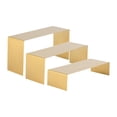 thumbnail image 2 of Almencla 3x Riser Display Stand Handbag Shoe Display Rack for Purse Jewelry Figurines Brushed Gold, 2 of 8
