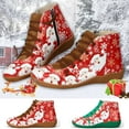 thumbnail image 2 of Uhndy Woman Winter Christmas Plus Size Short Boots Ankle Boots Zipper Flat Shoes Ladies Christmas Print Ankle Boots, 2 of 4