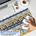 thumbnail image 4 of Long Mouse Pads for Desk,Blue Pioneer Flower Striped Pattern Desk Mats on Top Of Desks, Desk Mouse Pad Extra Large with 3mm Non-Slip Base and Stitched Edge for Gaming,Office,Work,Home 31.5"x15.7", 4 of 6