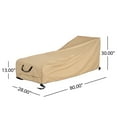 thumbnail image 2 of Christopher Knight Home Waterproof Outdoor Chaise Lounge Cover with Air Vents, 80” L x 30” W x 28”, Beige, 2 of 11