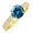 Yellow Gold, variant on 1.8 Carat 14K White Gold Classic Side Stone Pave Set With Milgrain Diamond Engagement Ring with a 1.5 Carat Blue Diamond Center (Heirloom Quality)