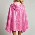 thumbnail image 3 of Lutiedan Medieval Renaissance Cloak with Hood Unisex Adult Sequin Cape Halloween Party Costume Short Cape for Women Men, 3 of 7