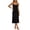 Black, variant on Adjustable Spaghetti Strap Nightgown for Women Soft Round Neck Sleeveless Sleepshirt Comfortable Loungewear Beige L