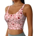 thumbnail image 2 of Balery Ladybug And Flowers Pattern Racerback Sports Bras for Women - Padded Seamless High Impact Support for Yoga Gym Workout Fitness-X-Large, 2 of 8