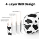 thumbnail image 2 of Estuche lindo con estampado de vaca (negro) para Airpods Pro Estuche rígido (sin perforaciones) Estuche de TPU para estuche de carga Apple AirPods Pro, 2 of 5