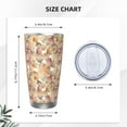 thumbnail image 4 of Rateoe Seashells Printed Car Guy Gifts for Men Women Tumbler - 20oz/590ml Double Wall Vacuum Insulated Stainless Steel Travel Tumbler Cups with Lid & Straw-Without Straw, 4 of 8