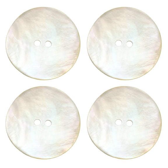 Uxcell 4 Pcs 30mm Mother of Pearl Buttons, 2 Holes MOP Natural Pearl Shell Buttons for Sewing Clothes Coat Suits Shirt DIY Craft Decoration, Gray