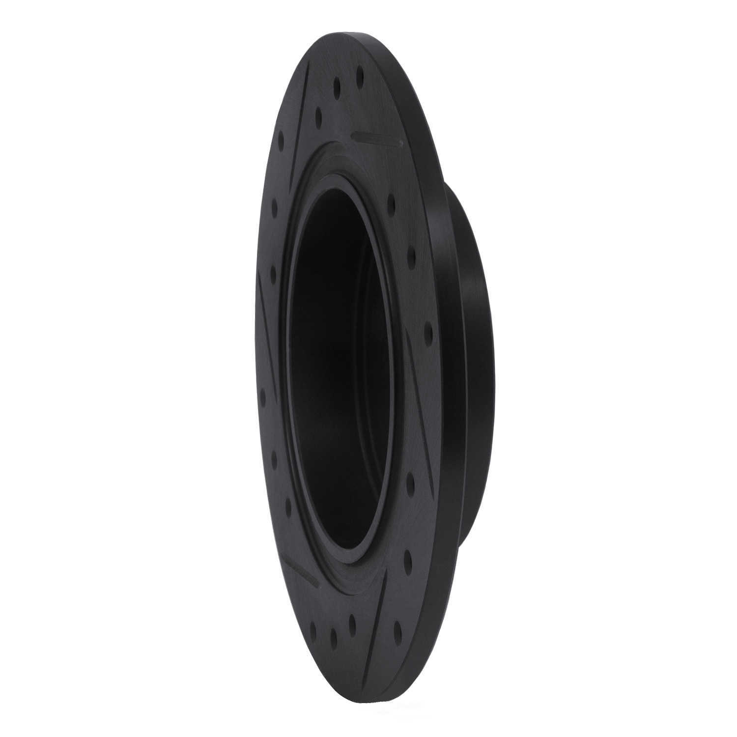 Dynamic Friction Company 633-76035R DFC Brake Rotor - Drilled And Slotted - Black