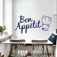 thumbnail image 2 of Pegatina de pared Matsuzay Bon Appetit cocina PVC extraíble 28x58cm negro, 2 of 6