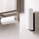 thumbnail image 5 of Toallero de papel con revestimiento negro mate, ahorra espacio debajo del gabinete, soporte para toallas de papel, aleación de aluminio autoadhesivo o perforable para cocina y baño, adecuado para el, 5 of 5