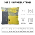 thumbnail image 5 of BANET  Throw Pillow Cover Abstract Grey and Yellow Modern Design Street Art Grunge Brushstrokes Pattern Decor Lumbar Pillow Case Cushion for Sofa Couch Bed Standard Queen White, 5 of 5