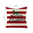 SEGMART Christmas Linen Throw Pillow Covers Set of 2, 18''x18