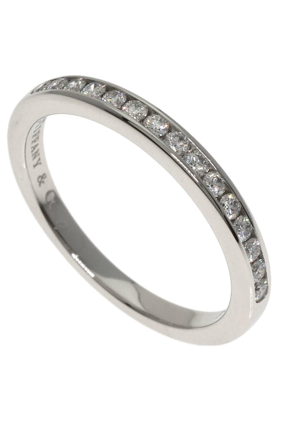 Pre-Owned Tiffany & Co. Half Eternity Diamond Ring in Platinum PT950 for Women