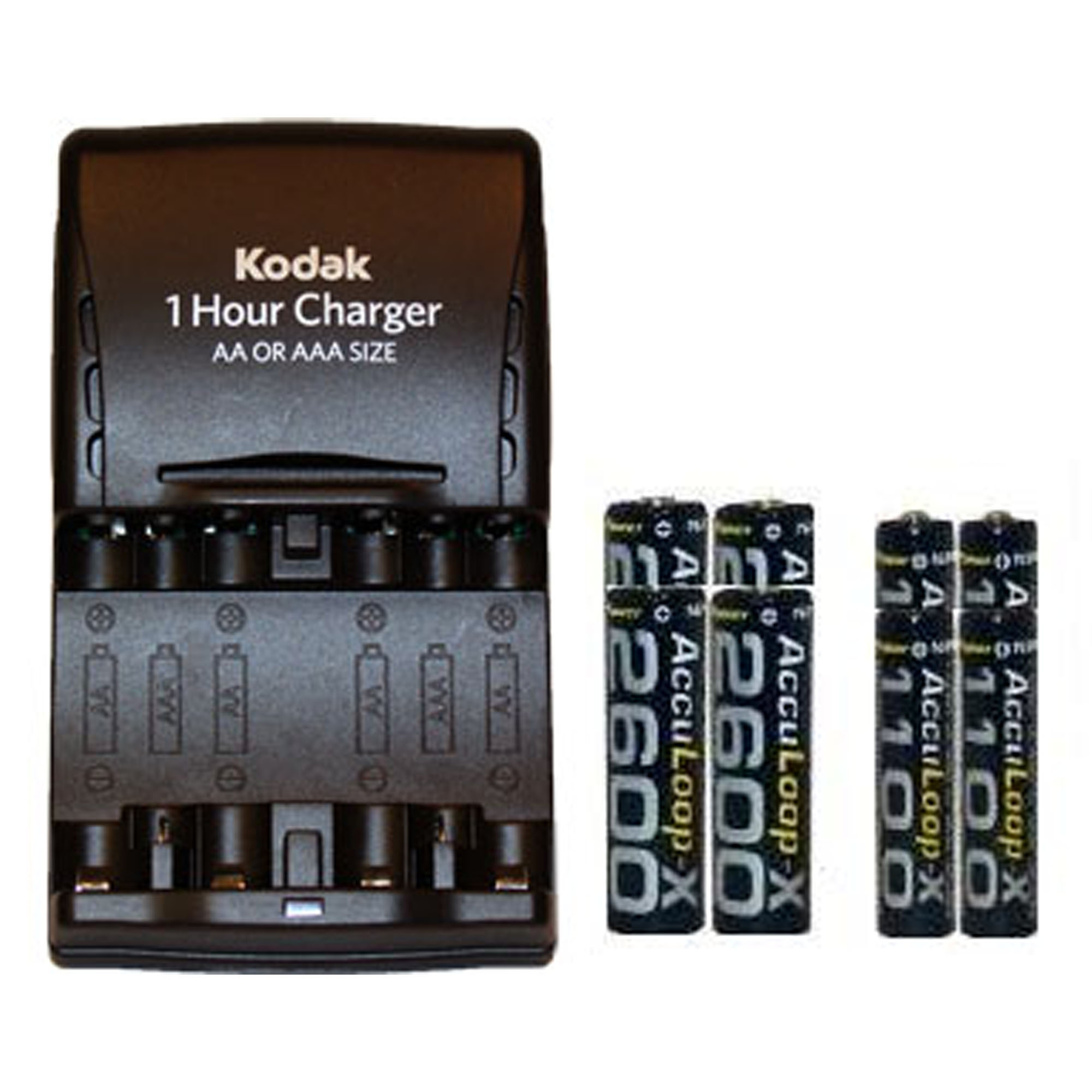 Kodak Smart Charger AA (2600 mAh) AAA (1100 mAh) AccuLoop-X NiMH  Batteries Walmart Canada