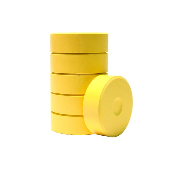 Jack Richeson 2.25 x 0.75 in. Non-Toxic Tempera Paint Cake - Primary Yellow, Pack 6