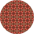 thumbnail image 1 of Ahgly Company Machine Washable Indoor Round Transitional Tomato Red Area Rugs, 3' Round, 1 of 7
