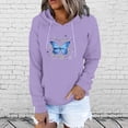 thumbnail image 2 of Sudadera para mujer Sudaderas con cuello redondo Moda Casual Impreso Blusa de manga larga Bolsillo Pullover Tops Sudaderas con capucha Odeerbi  ODB-5, 2 of 8