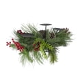 thumbnail image 3 of Northlight 32" Iced Mixed Pine, Berries and Pine Cones Christmas Pillar Candle Holder, 3 of 4