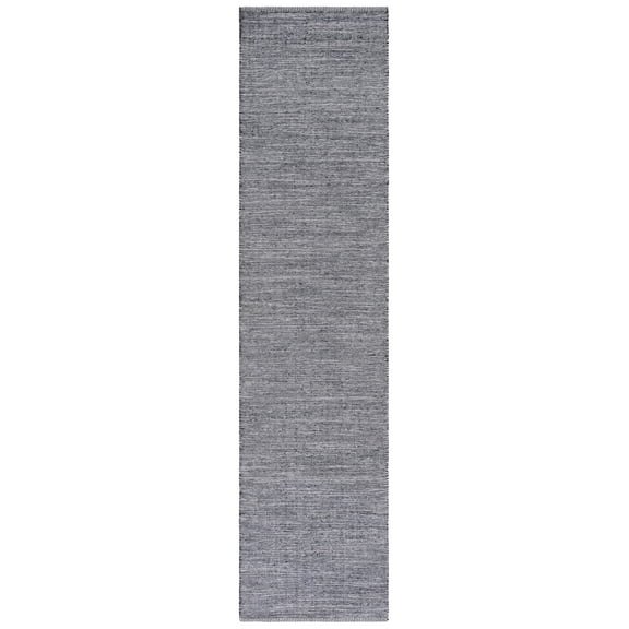 SAFAVIEH Montauk Cian Distressed Cotton Runner Rug, Black/Ivory, 2'3" x 9'